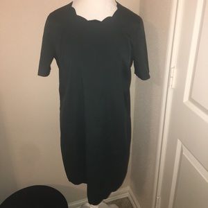 Halogen scallop shift dress